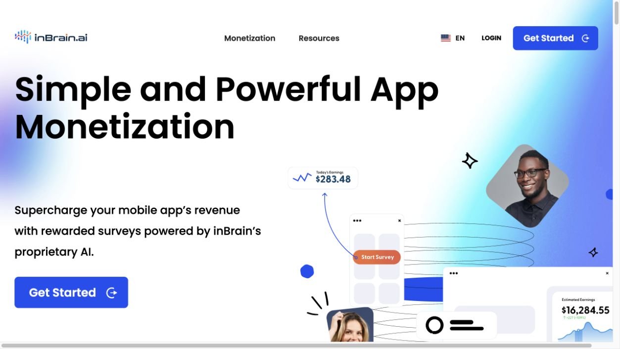 InBrain homepage preview