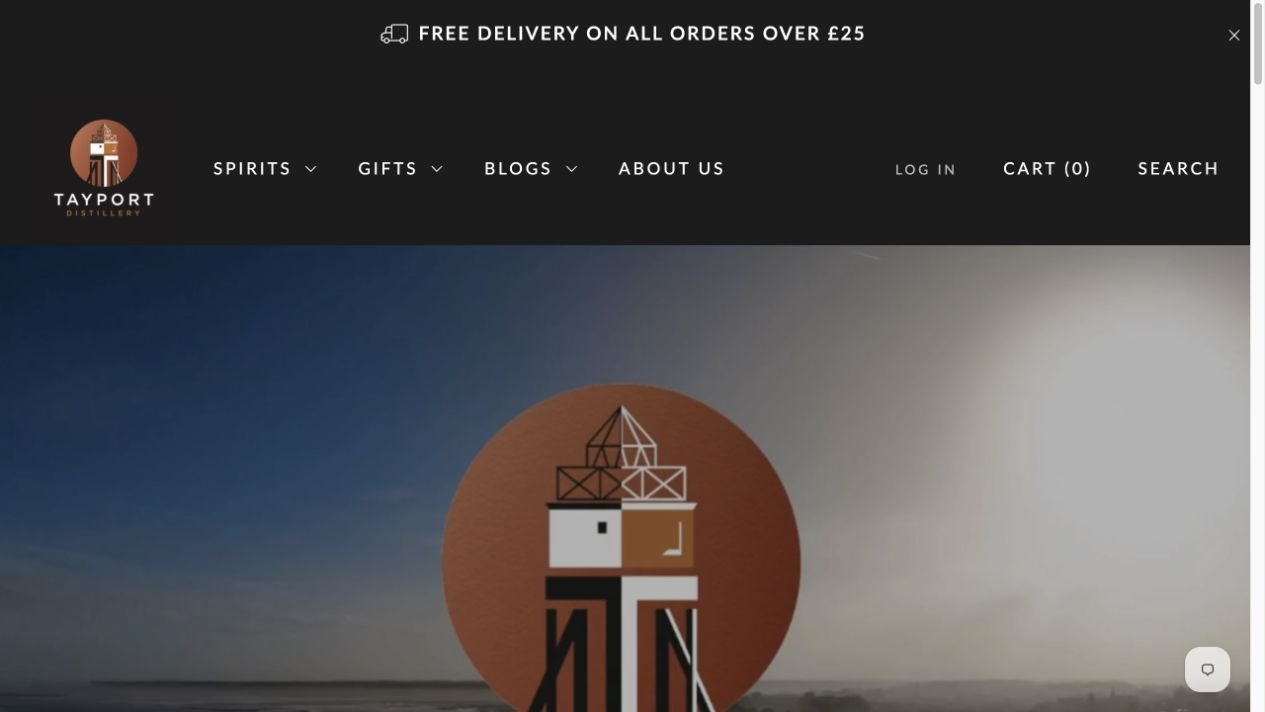 Tayport Distillery homepage preview