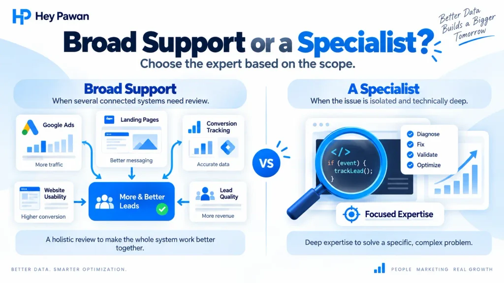 Broad Support vs Specialist Expertise