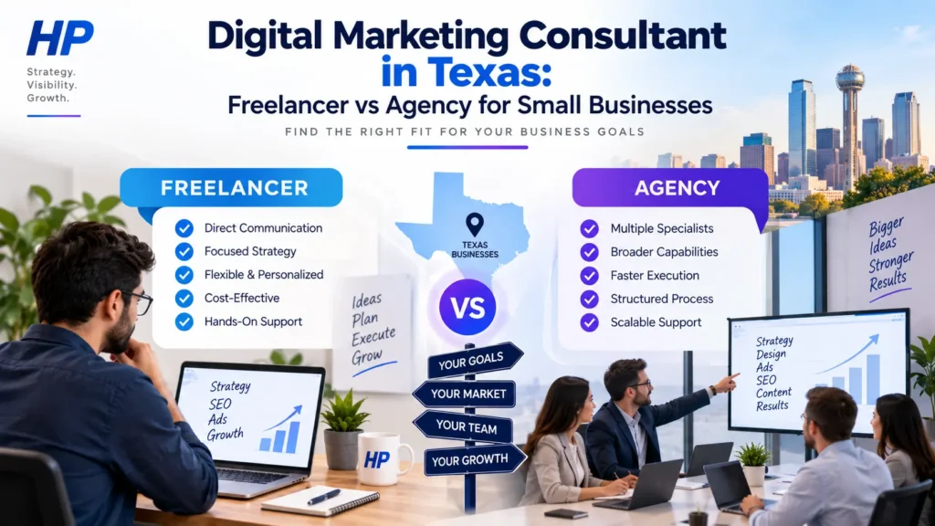Digital Marketing Consultant in Texas: Freelancer vs Agency for Small Businesses