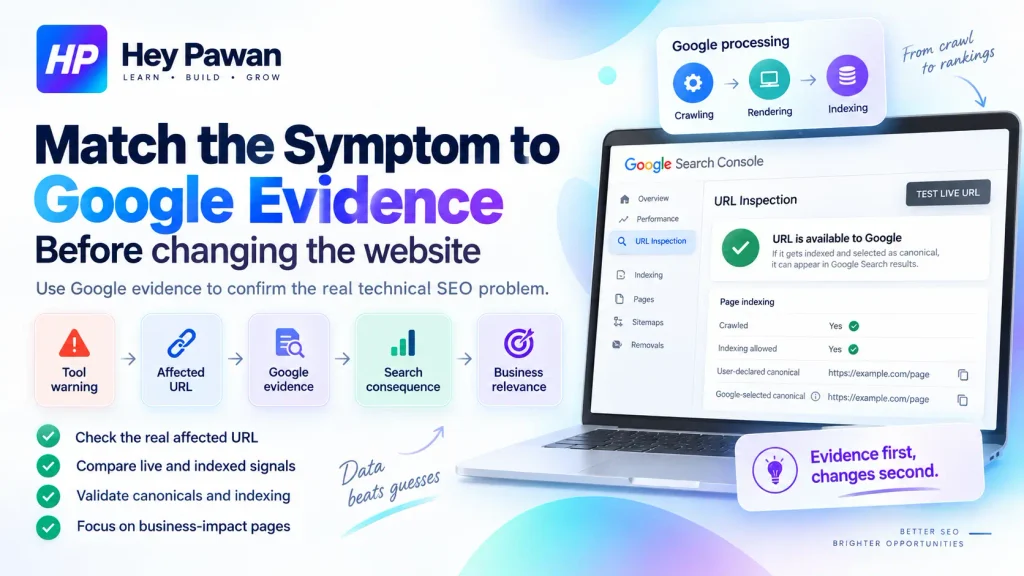 Match Symptoms to Google Evidence