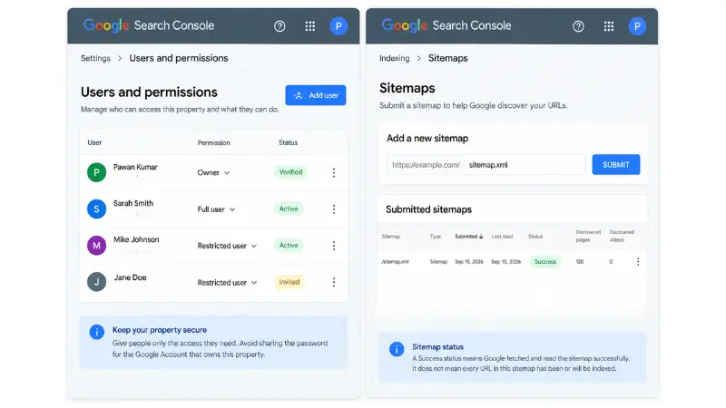 Finish the Setup With Permissions and Your Sitemap