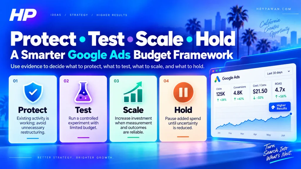 Protect-Test-Scale-Hold Budget Framework