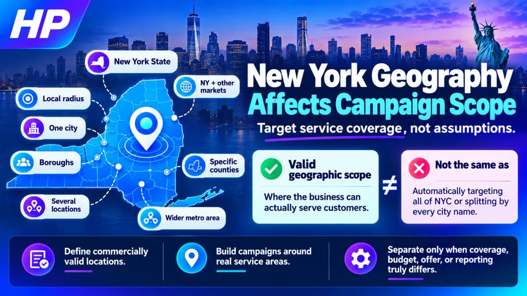 New York Geography Campaign Scope Infographic